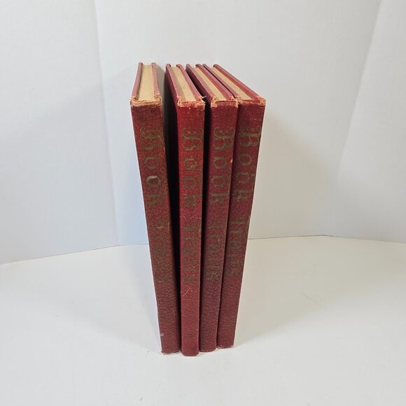 Book Trails Set 1928 Child Development Red Embossed Cover Colorful Illustrations - Picture 8 of 16